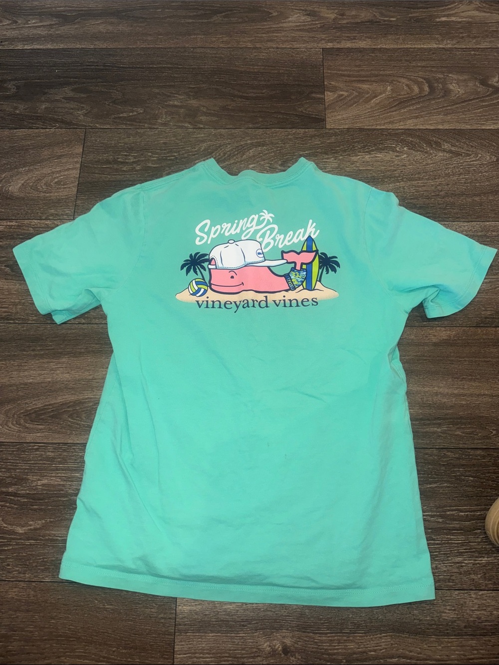 Vineyard Vines Turquoise Logo Tee - Picture 3 of 8